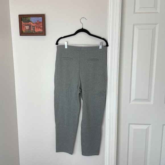 Gray Maternity Trouser Pants - Over-the-belly with stretch - ankle length - Picture 4 of 15